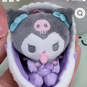 Cute Gray and Purple Plush Toy